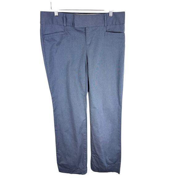 Banana Republic Pants - Banana Republic Blue Checkered Ryan Fit Mid Rise Straight Pants‎ Office Wear 10P